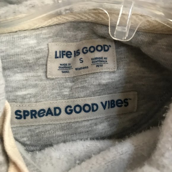 Life Is Good Sweatshirt Men's Small Gray with Logo - Picture 6 of 7